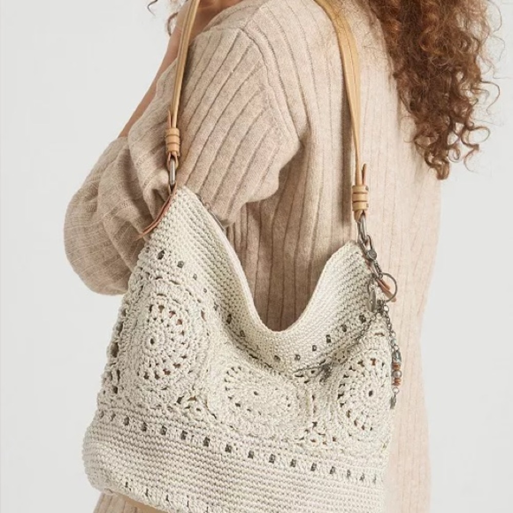 The Sak Tan and Cream Crochet Shoulder Bag - Picture 12 of 12